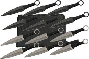 SZCO Supplies Set di coltelli da lancio Kunai 12 pezzi - Acciaio inossidabile a doppio bordo da 6 pollici - Foto 1 di 4