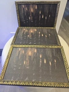 Ashland Set 3 Mitternachtsmond gerahmt Halloween gruselige Kerzen DEKO Spuk NEU - Bild 1 von 8