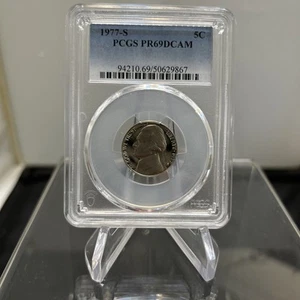 1977-S 5C Jefferson Nickel PCGS PR69DCAM 22stt0716 - Picture 1 of 2
