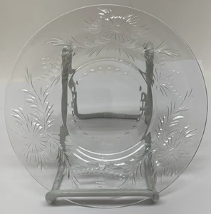 Signed HAWKES Victoria Pattern Cut Crystal Dessert Plate 6 1/8" - Picture 1 of 5