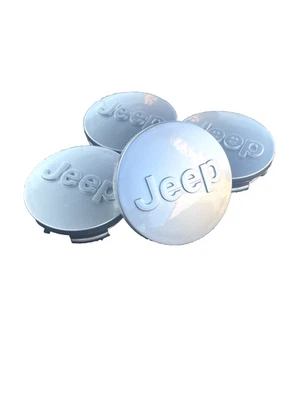 Jeep Set of 4 Silver 63mm Wheel Center Caps – Grand Cherokee, Wrangler, Compass - Image 1 of 4