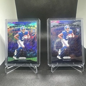2024 Panini Prizm - Fireworks Malik Nabers #21 Silver Prizm (RC) - Picture 1 of 2