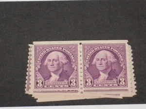 Estampilla de Estados Unidos Scott #721, 3c, Washington, par de bobinas, MNH, en muy buen estado/XF, - Imagen 1 de 1