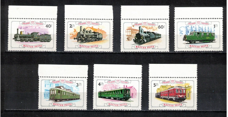 S57923 Hungría 1976 MNH Locomotoras Tren 7v Foto 1 de 1