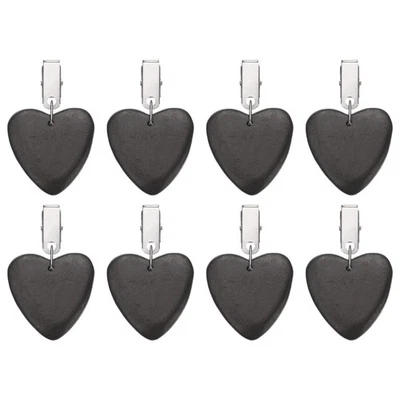 8 Piezas Pesas de Mantel, Colgante de Mantel en Forma de Corazón 5x5cm, Negro Foto 1 de 4