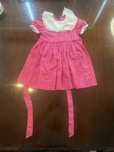 Babylonia Vintage French Dress, Size 4, Girls, Polka Dots, Pink - Picture 1 of 3