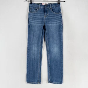 Levi's 514 Jeans Boys Sz 10 Reg Blue 25 x 26 Adjustable Waist Stretch Straight - Picture 1 of 6