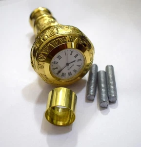 Vintage Brass Compass Head Handle Only For Victorian Wooden Walking Stick Cane - Picture 1 of 4