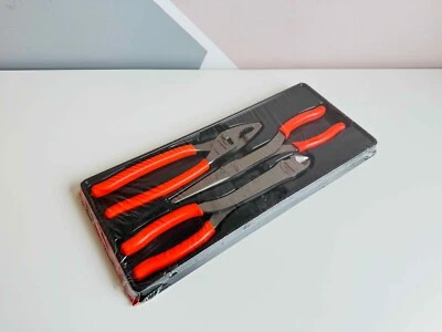 *NEW* Snap On 3-pc Heavy-Duty Orange Pliers Set PL330ACFO - Image 1 of 4