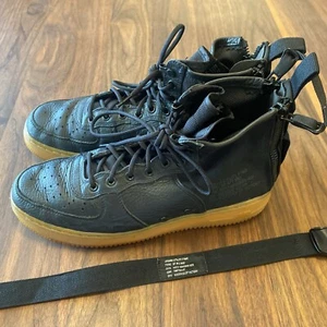 Nike SF AF1 MID, Men 1, Urban Utility FTWR Goddess Of Victory, Black Leather/Gum - Picture 1 of 8