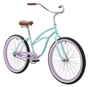 Firmstrong 26" Urban Special Edition Lady Single Speed - Seafoam with purple rim - Picture 1 of 2