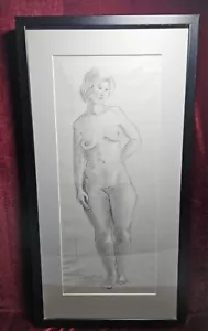 Female nude drawing Signed Owens Ford 1984 - Picture 1 of 10