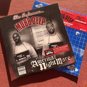 MOBB DEEP - Amerikaz Nightmare - 2004 Vinyl 2 LPs promo marbled + 12" Real Gang - Picture 1 of 9