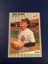 1989 Fleer Update #U-123 JACK CLARK San Diego Padres 76 Budweiser Background