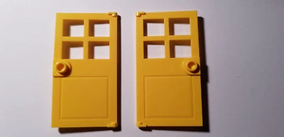Lego 2 x 60623 Hoja de la Puerta 1 x 4 x 6 Amarillo 4528550 (#C69) Creator - Imagen 1 de 2