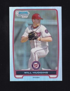 2012 Bowman Chrome Refractor Will Hudgins Rookie #BDPP142 Washington Nationals