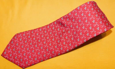 VINEYARD VINES СДЕЛАНО В США КРАСНЫЙ/БЕЛЫЙ/ЗЕЛЕНЫЙ КОНФЕТЫ ТРОСТИ/ЛИСТ МОТИВ ГАЛСТУК - ГАЛСТУКИ. - Изображение 1 из 3