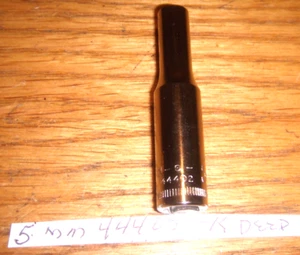Craftsman 5 MM # 44402 "6pt Deep Well Socket 1/4" Dr Inverted G Series KNURL - Picture 1 of 1