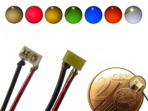 SMD LED 0201 mit Kabel angelötet Kupferlackdraht Draht mini micro LEDs 10 Stück - Bild 1 von 19