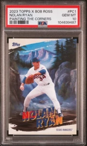 2023 Topps X Bob Ross Joy of Baseball Nolan Ryan PC1 Painting the Corners PSA 10 - Picture 1 of 2