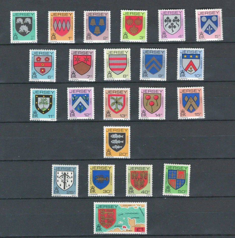 JERSEY UNITED KINGDOM COATS OF ARMS FULL SET MNH STAMPS XX   LOT (JER 170) - Image 1 of 1