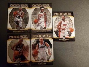 2020-21 Donruss Optic lot of 5 Winner Stays Wallace Wade Kidd Robinson Payton