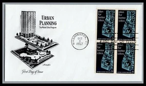 US FDC # 1333 5c Urban Planning Artmaster block  1967, 9L719 - Picture 1 of 1