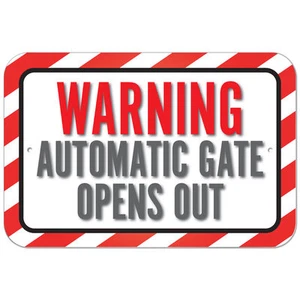 Se abre la puerta automática de advertencia de letrero de plástico - Imagen 1 de 1
