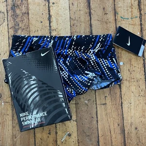 NIKE Shark Mod Game Royal Swimsuit Brief - Size 26 - Color 494 - NEW IN BOX - Picture 1 of 9