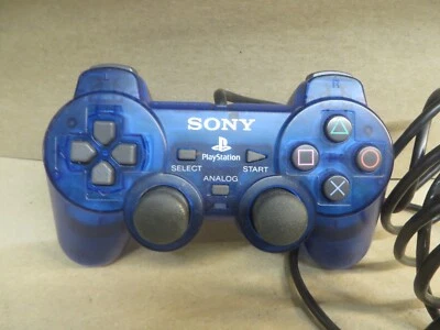 SONY PLAYSTATION CONTROLLER BLUE # SCPH10010 - Image 1 of 4