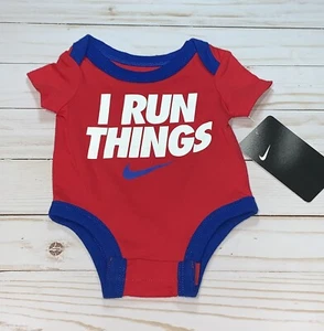 Nike Baby Boy “I Run Things” Bodysuit One-Piece Size - Newborn - Picture 1 of 3