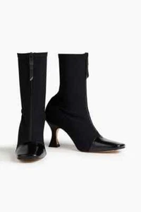 PVP £240 MIISTA OLGA Botines US6 UK3 EU36 Negro Cremallera Frontal Carrete Tacón - Imagen 1 de 5