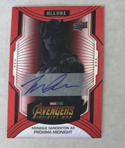 2022 Marvel Allure Monique Ganderton As Proxima Midnight Red High Autograph SP