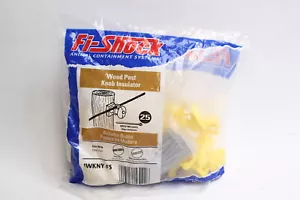 (25-Pk) Fi-Shock Wood Post Knob Insulator Nails Yellow IWKNY-FS - Picture 1 of 1