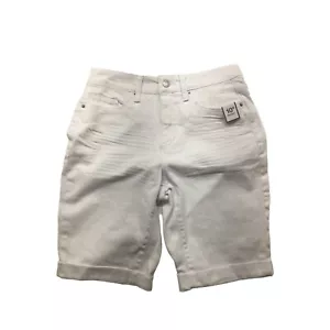 Time And Tru Women's White Shorts Size 4 10" Inseam Mid Rise - Picture 1 of 7