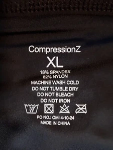 Pantalones capri de compresión CompressionZ para hombre talla XL entrenamiento deportes negros - Imagen 1 de 2