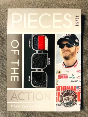 2012 Press Pass Redline Dale Earnhardt Jr. Firesuit Patch Glove Shoe /50 Rare - Image 1 of 2