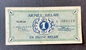 Belgique - Armée Belge - Très Joli Billet de 1 Franc 01/08/1946 - - Picture 1 of 2