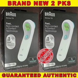 Braun Sensian 5 Forehead Non-Contact Thermometer BNT300 NEW/SEALED 2PK - Picture 1 of 2