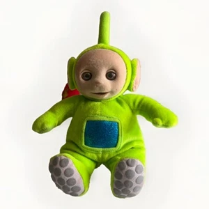 Vintage Eden Teletubbie DIPSY grün Plüsch Stofftier Sitzsack Puppe Spielzeug 1998 6"-8" - Bild 1 von 6