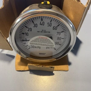 NEW WIKA 232.53 4”Pressure Gauge -30 to 100 Stainless Steel - Picture 1 of 6