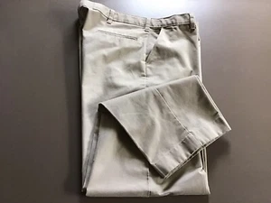 BOYS 40" x 30" (SCHOOL APPAREL HUSKY ) FLAT FRONT KHAKI PANTS 12" RISE - Picture 1 of 5