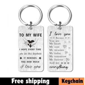 Mother'S Day Gifts for Wife- Romantic Wife Birthday Anniversary Keychain from Hu - Picture 1 of 8