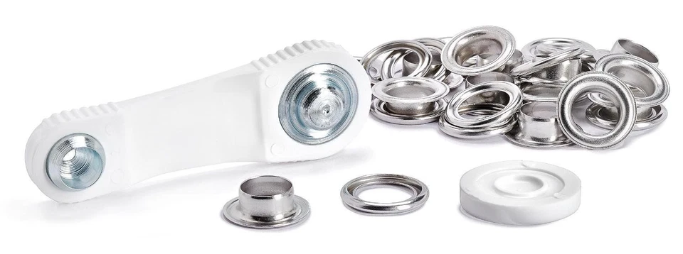 15 Ösen & Scheiben 11 Mm Silberfarbig Von Prym