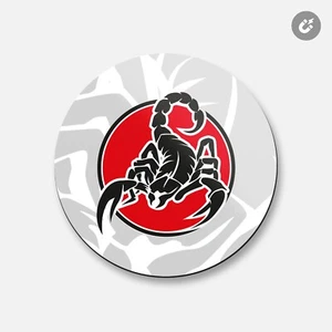 Etiqueta animal Escorpio | Imán decorativo redondo de 4"" X 4"" - Imagen 1 de 2