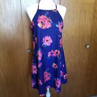 Unbranded Medium Navy Blue and Floral Mini Dress