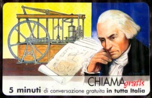G CHI 911 SCHEDA TELEFONICA NUOVA CHIAMAGRATIS PERSONAGGI 77 JAMES WATT - Picture 1 of 2