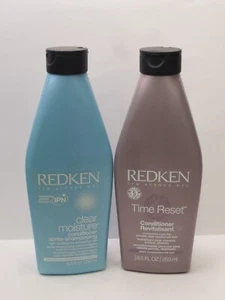 REDKEN CLEAR MOISTURE CONDITIONER & TIME RESET CONDITIONER 8.5 OZ EACH - Picture 1 of 5