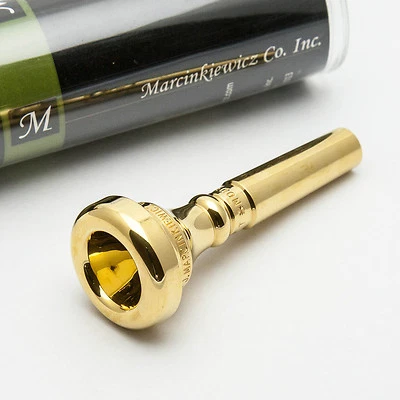 正品 Marcinkiewicz 3FLB 24K 金色 Flugelhorn 吹嘴 全新 — 第 1/4 张图片
