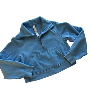 Lululemon Scuba Oversized Funnel Neck Half Zip Women’s Size XS/S Utility Blue ? - Picture 1 of 11